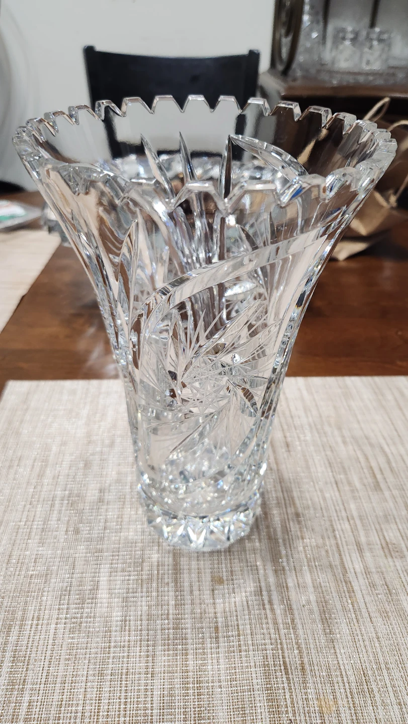 Crystal Cut Glass Vase