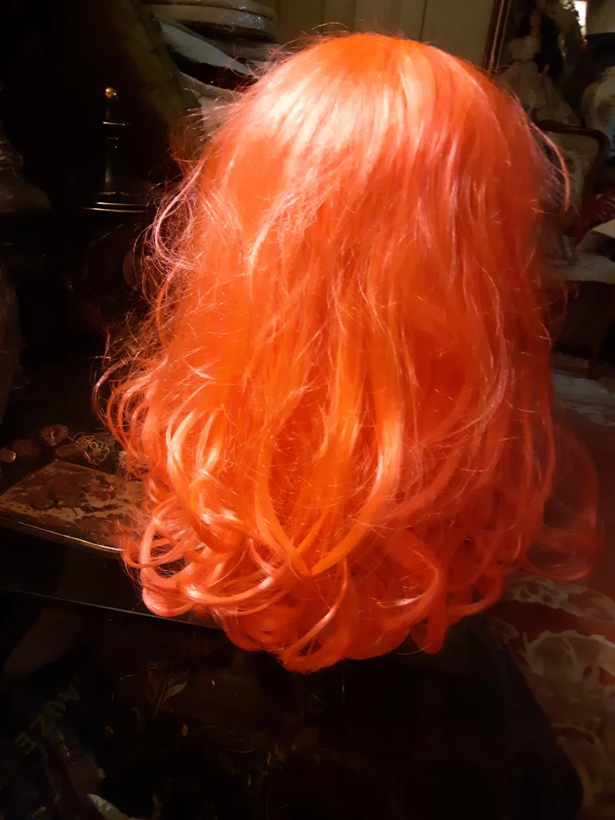 Bright Orange Curly Wig - photo 2