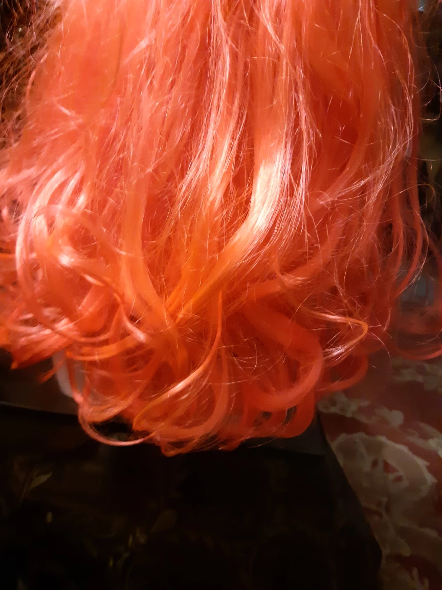 Bright Orange Curly Wig - photo 3