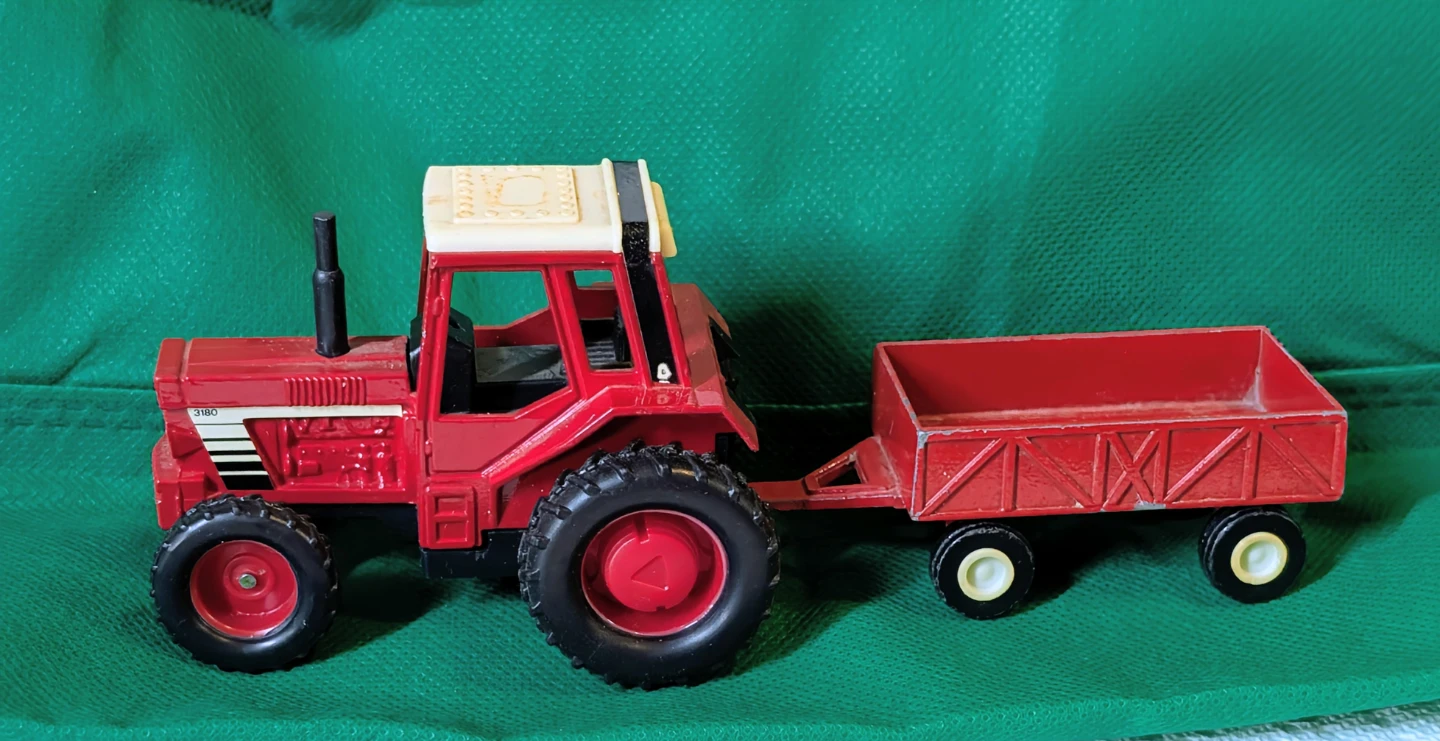 Red Tractor with Trailer Toy