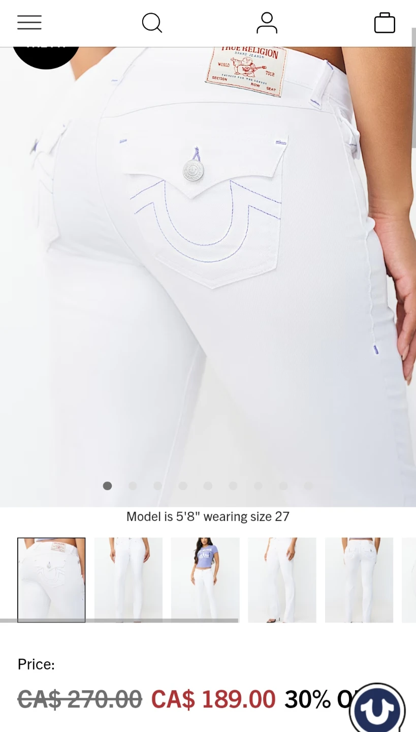 True Religion White Jeans - photo 4