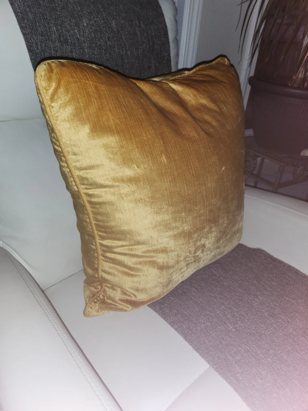Pier 1 Velvet Throw Pillow - Gold