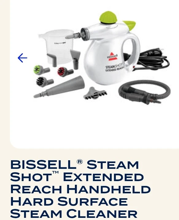 BISSELL Steam Shot Extended Reach Handheld Steam Cleaner