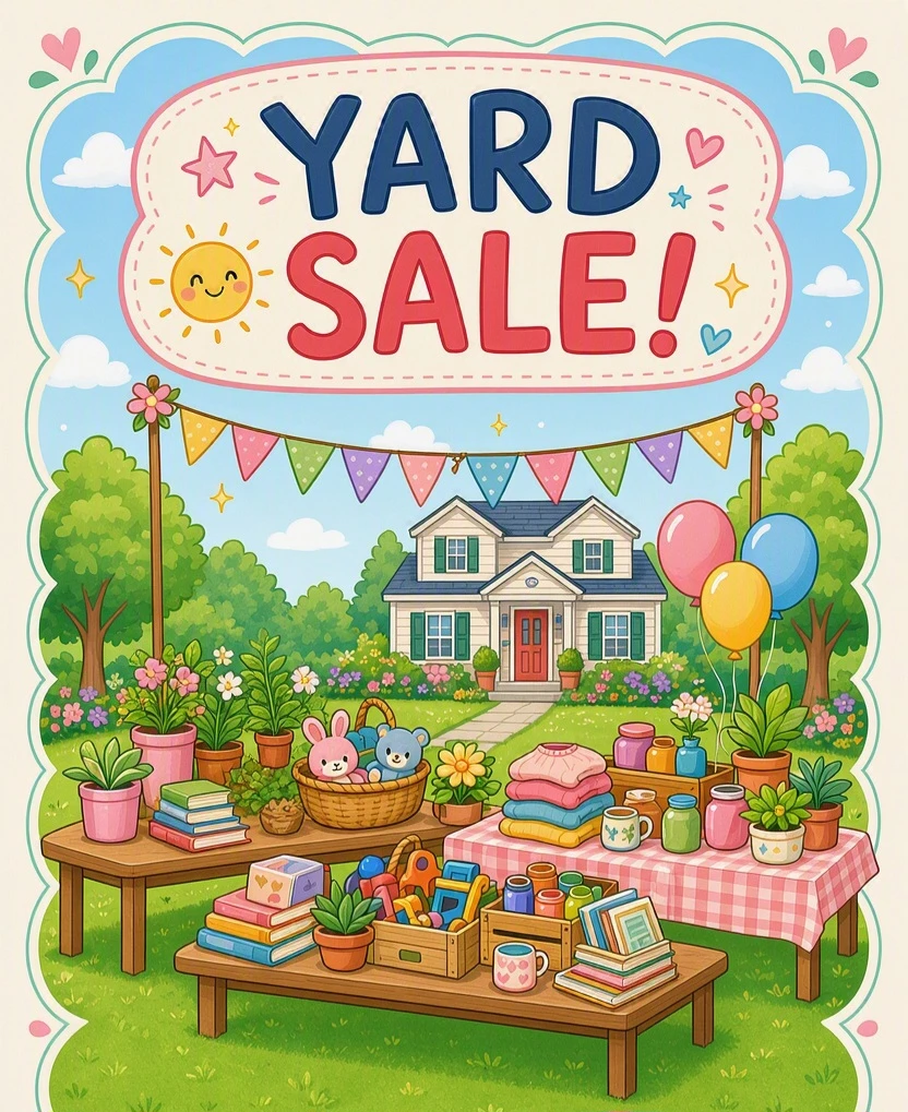 Yard Sale - Sunday July 19th