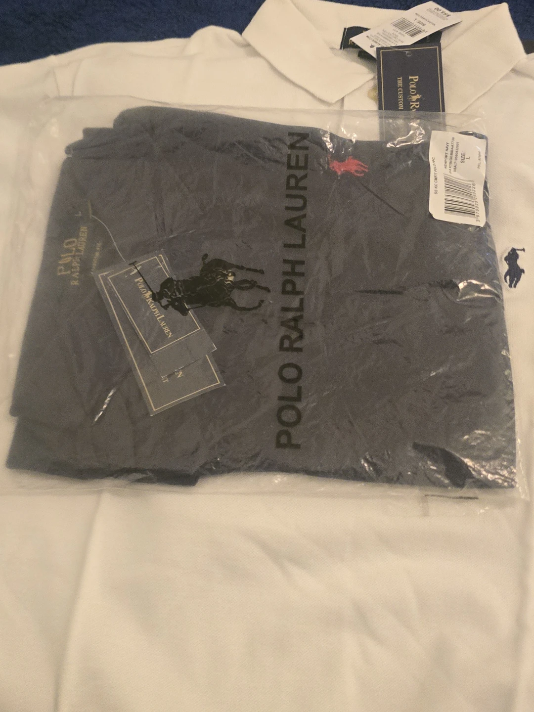 Polo Ralph Lauren Custom Fit Polo Shirt (White, Size L)