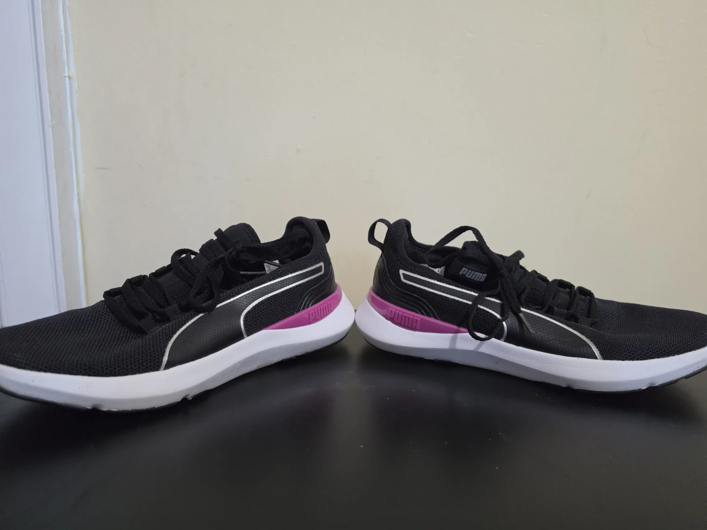 Puma Black & Pink Running Shoes
