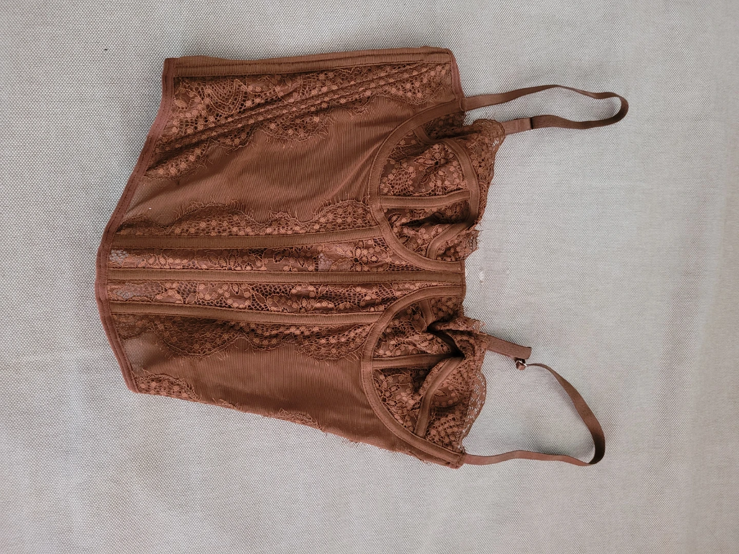 Brown Lace Corset Top - photo 2