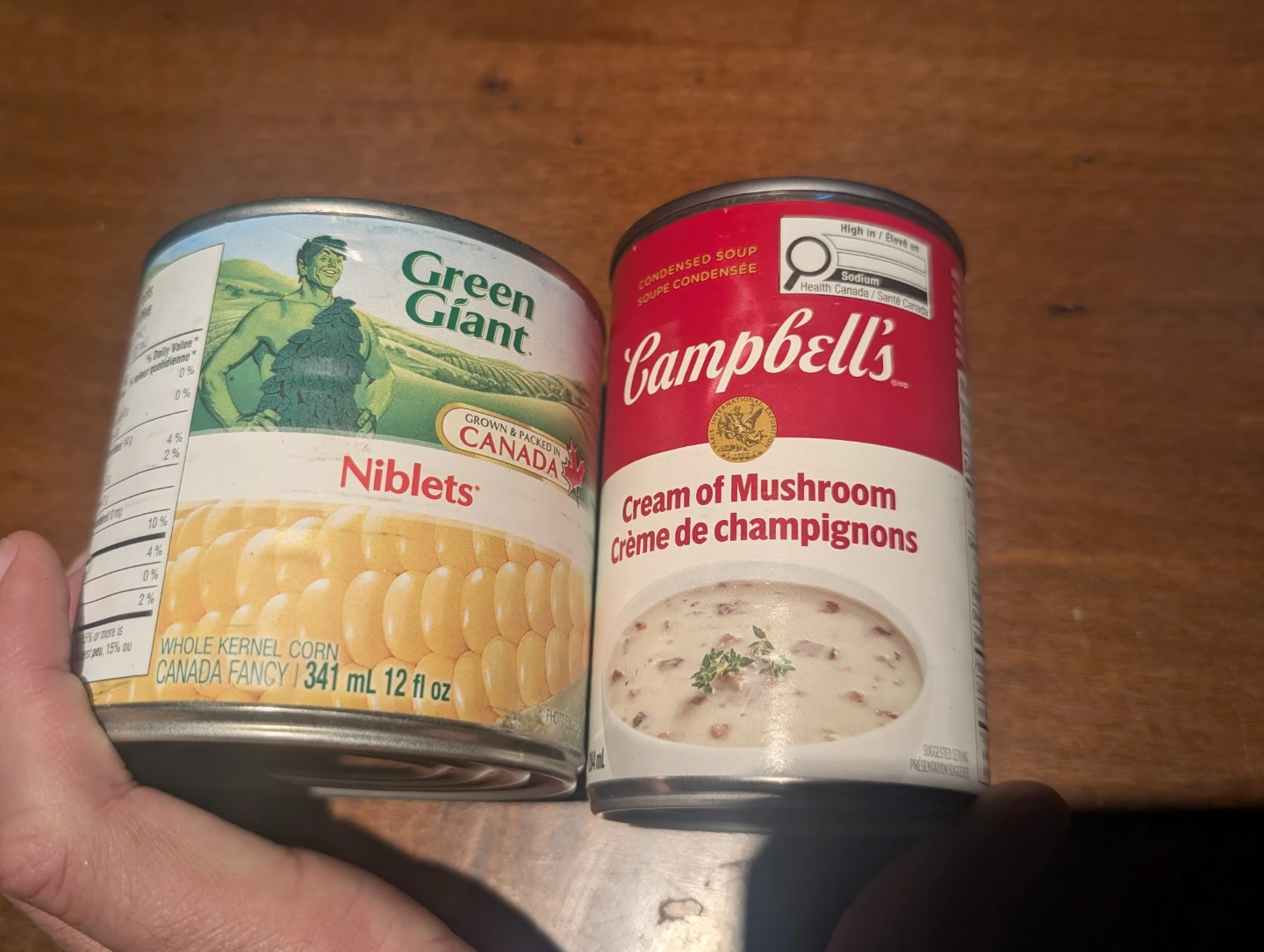 Whole Kernel Corn & Cream of Mushroom Soup