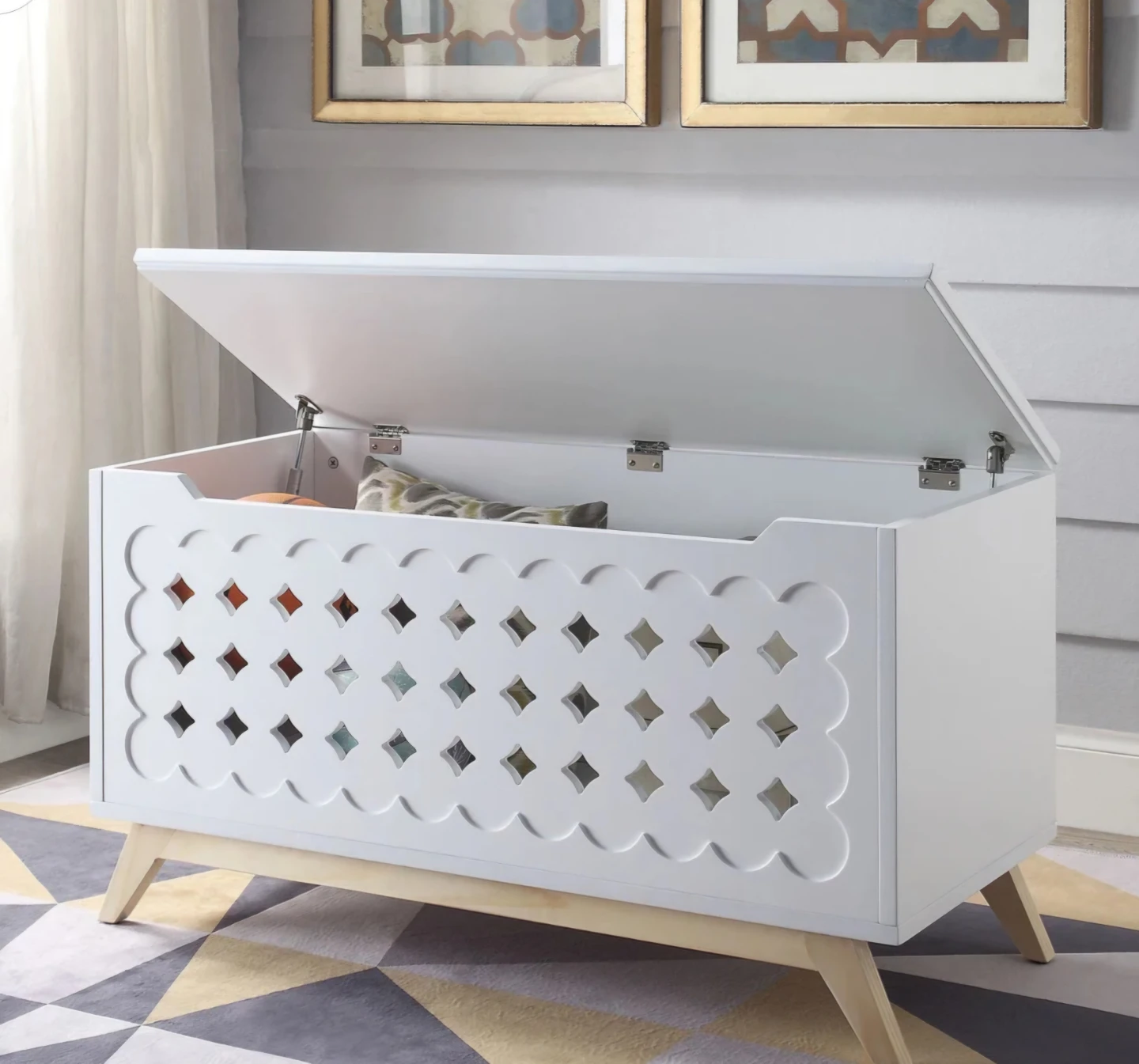 Wood Youth Chest in White Natural Finish - photo 3