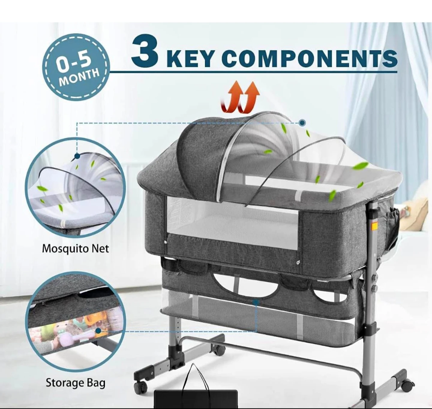 IHOMING Baby Bassinet