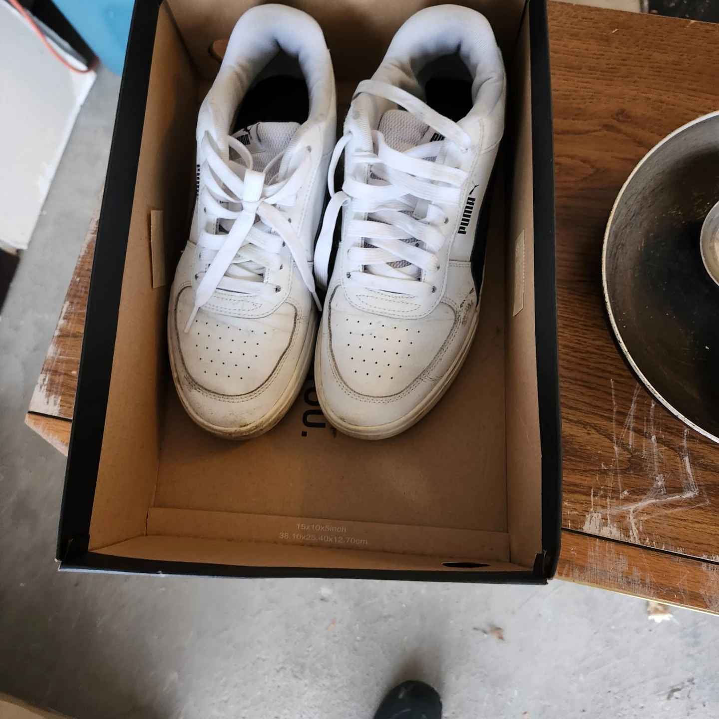 Puma White Sneakers - Size 9