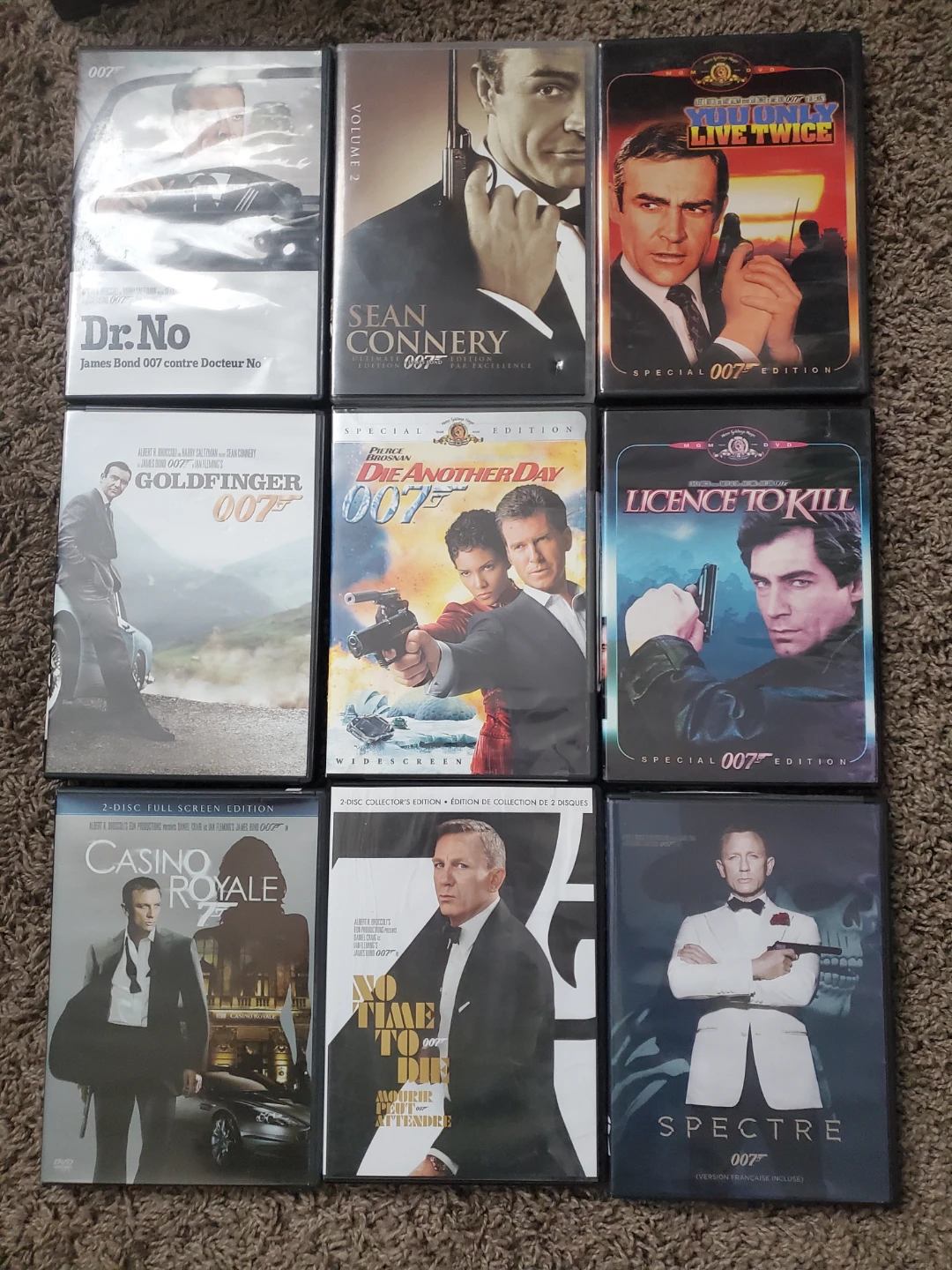 Collection of James Bond 007 DVDs