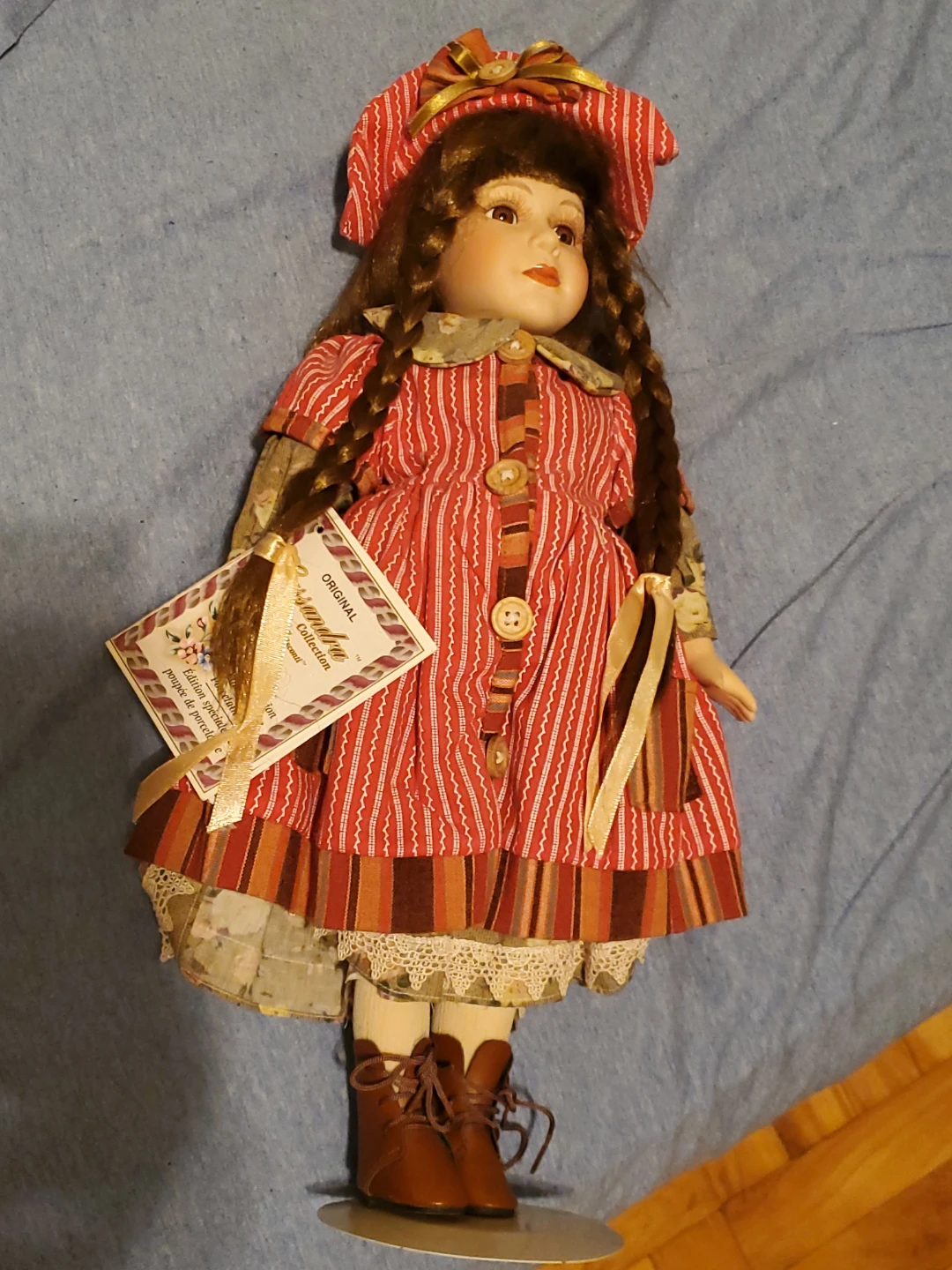 Cassandra Fine Porcelain doll With Stand - photo 5