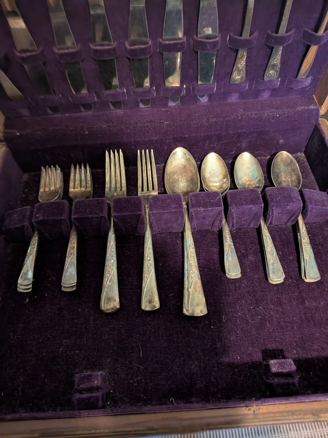 Vintage Cutlery Set in Wooden Case - photo 3