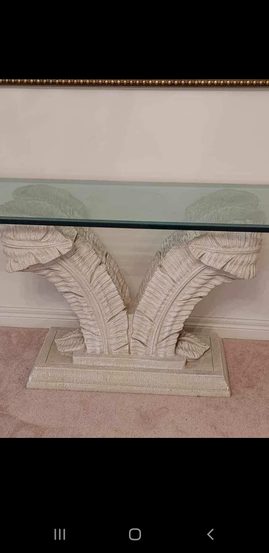 console  table and Mirror with Carved Frame