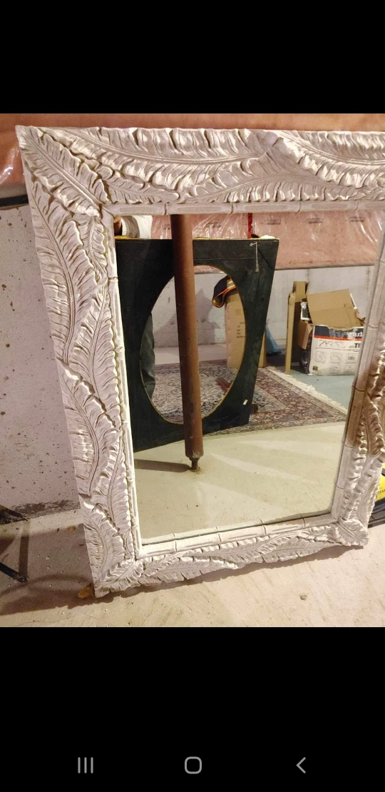 console  table and Mirror with Carved Frame - photo 3