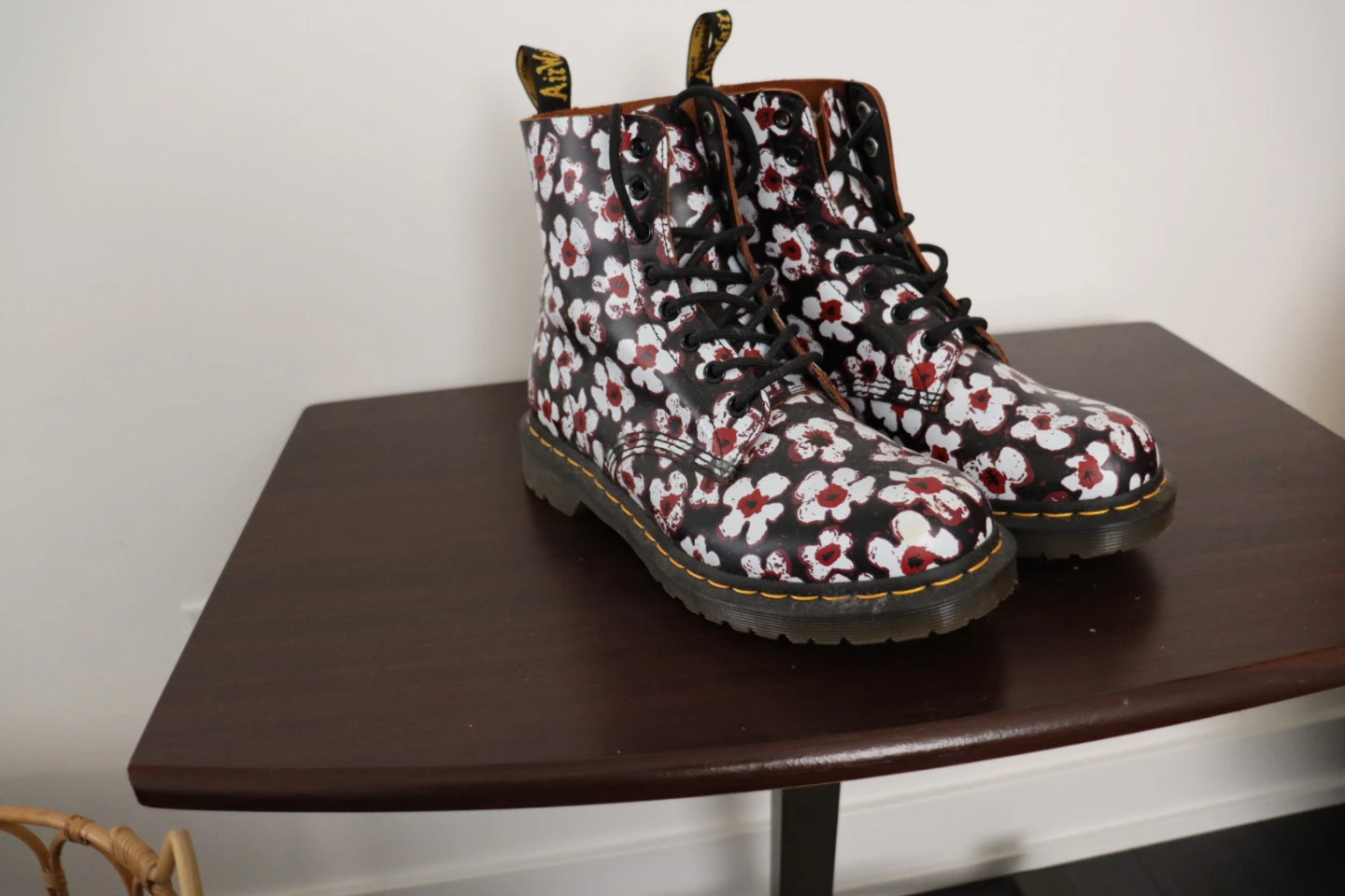 Doc Martens Airwair Boots - Flower Pattern (UK size 7)