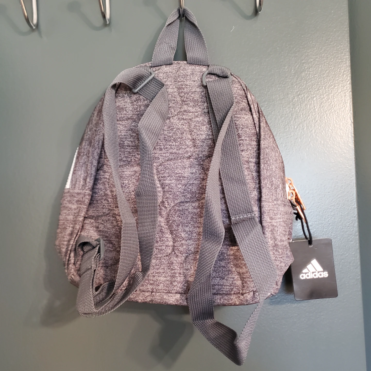 Adidas Mini Backpack Grey Rose Gold - photo 4