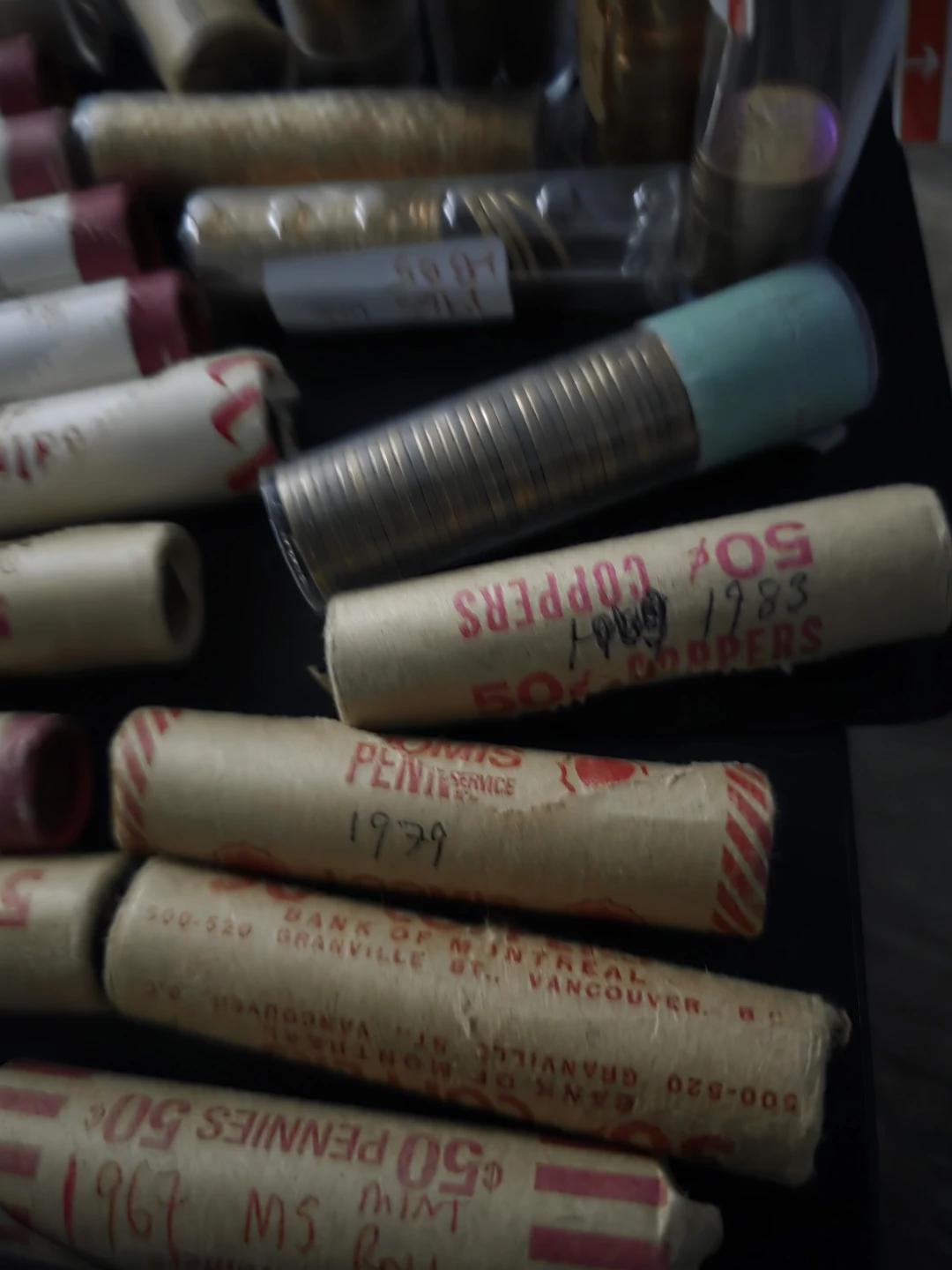 Lot of original old bankrolls of pennies and nickels - photo 3