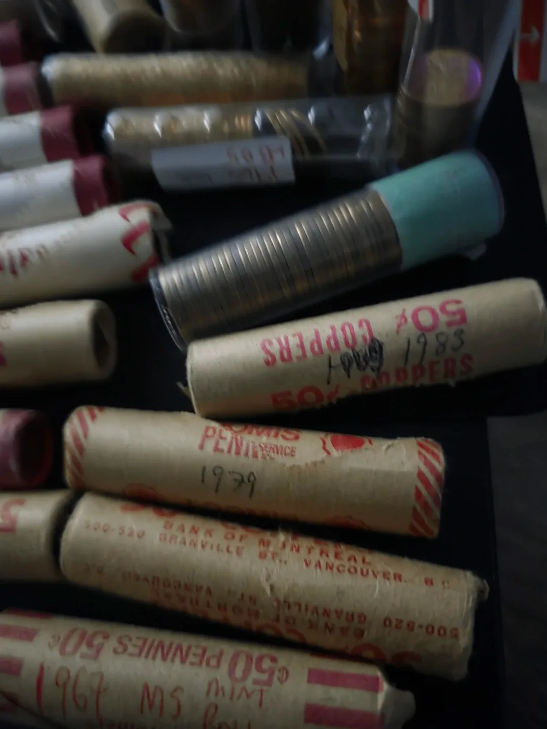 Lot of original old bankrolls of pennies and nickels - photo 3