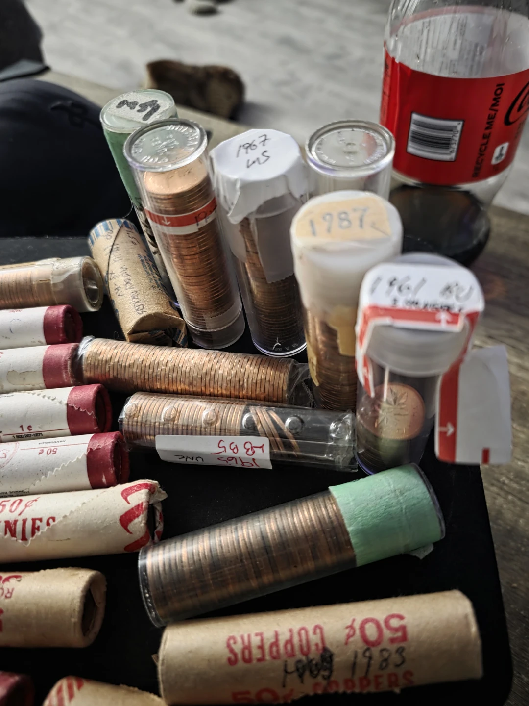 Lot of original old bankrolls of pennies and nickels - photo 4