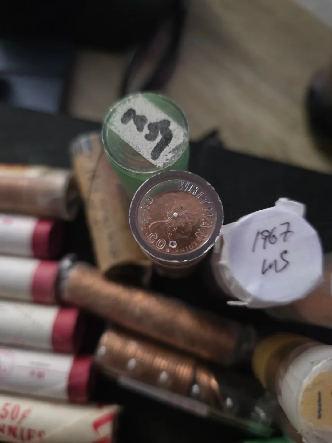 Lot of original old bankrolls of pennies and nickels - photo 5