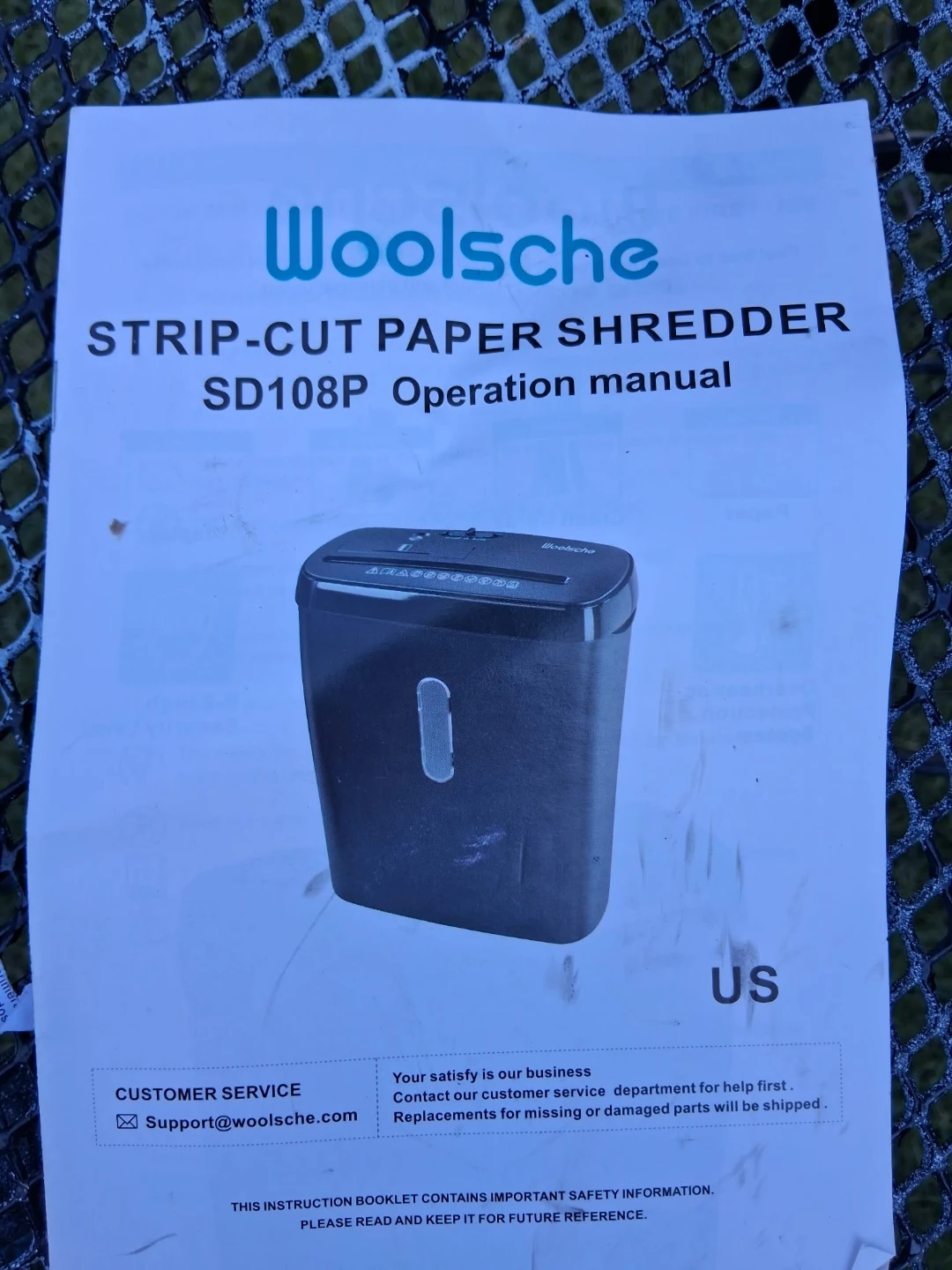 Woolsche Strip-Cut Paper Shredder SD108P - photo 4