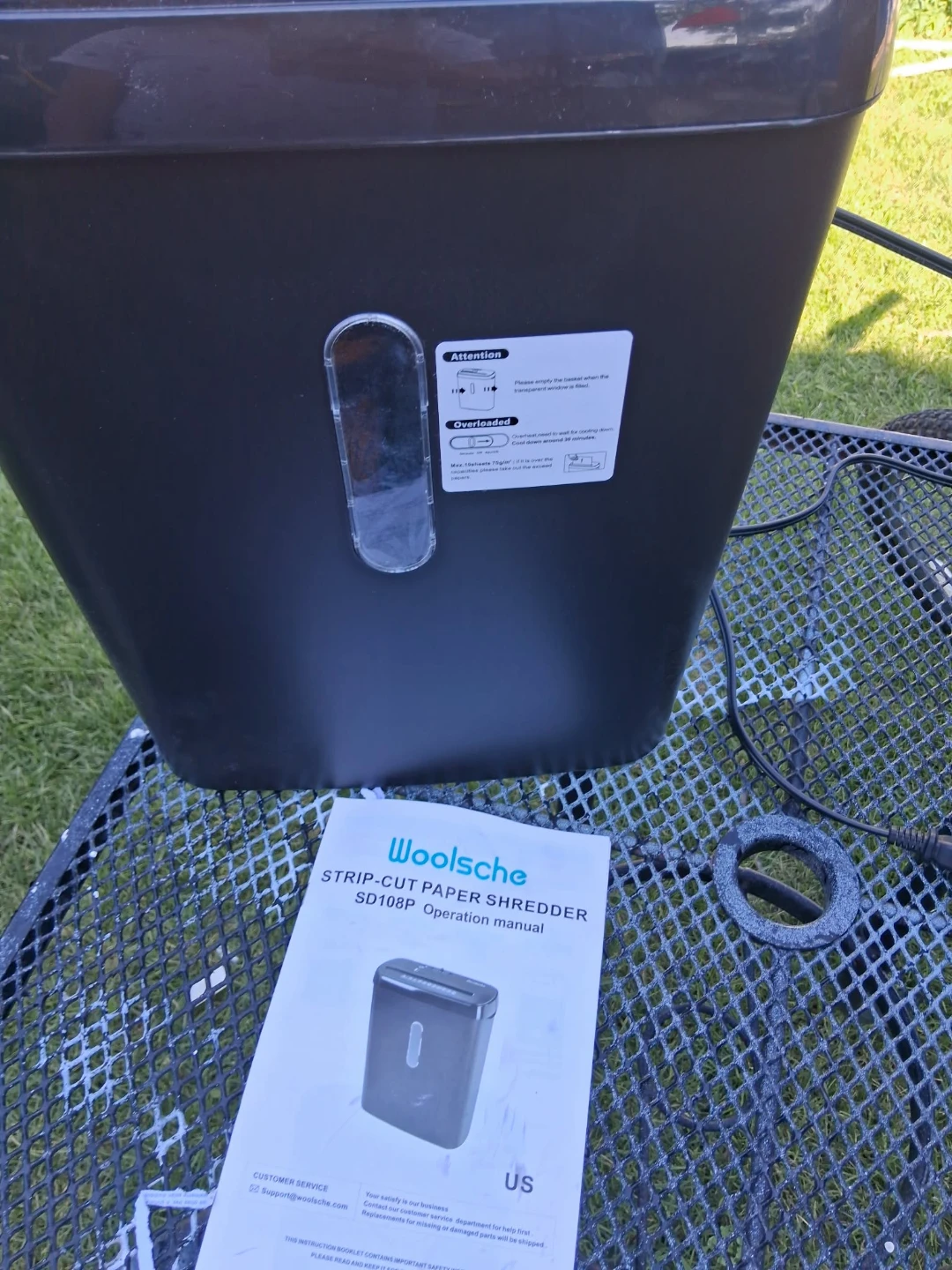 Woolsche Strip-Cut Paper Shredder SD108P - photo 5