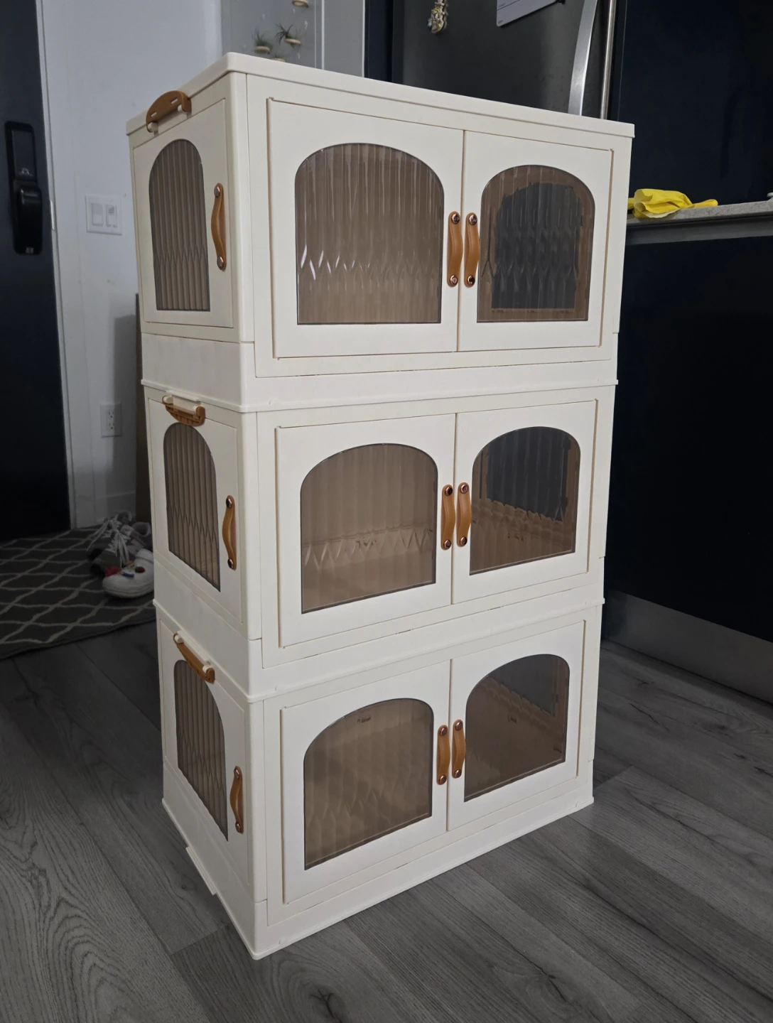Stackable Storage Cabinet with Doors