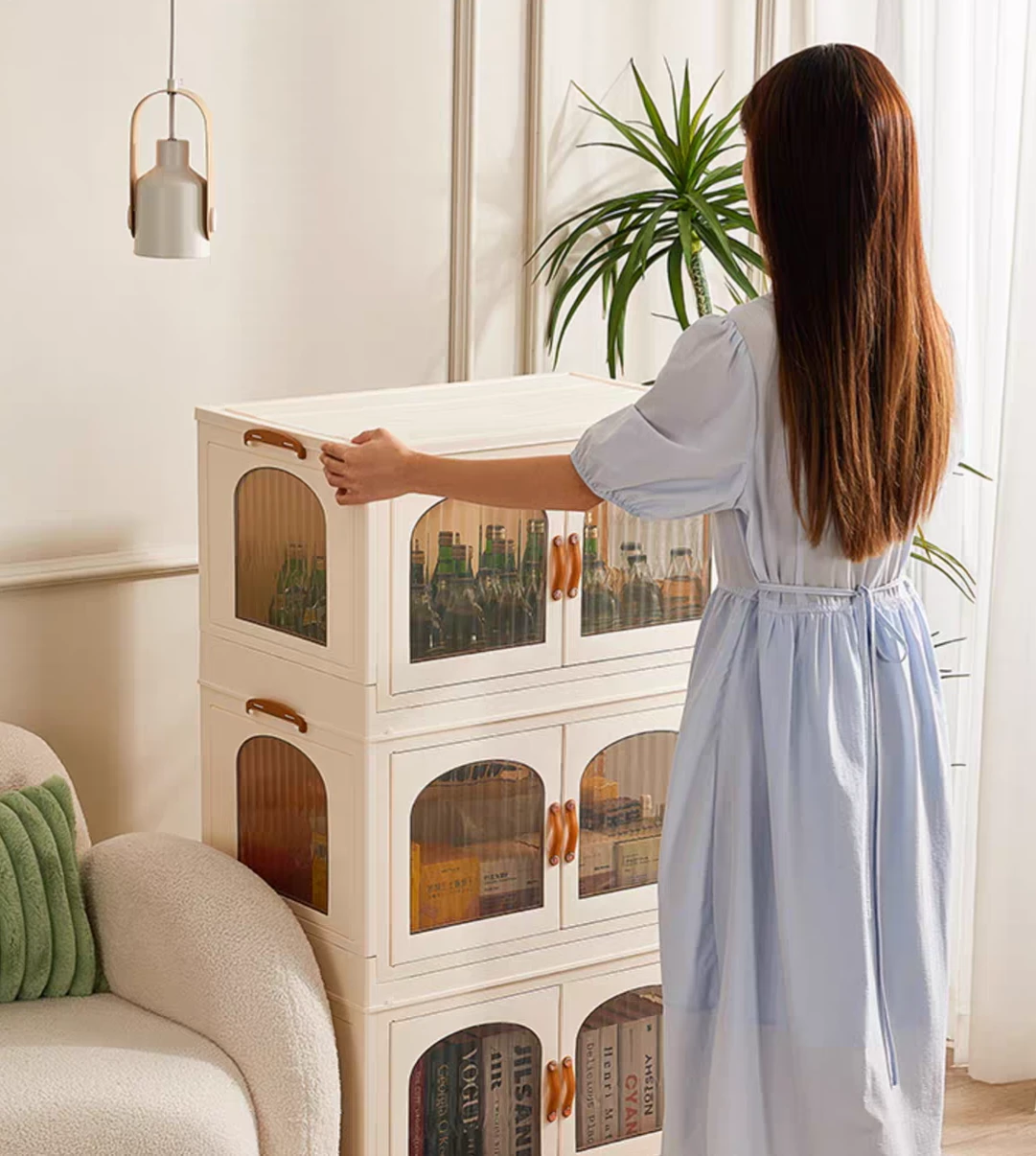 Stackable Storage Cabinet with Doors - photo 5