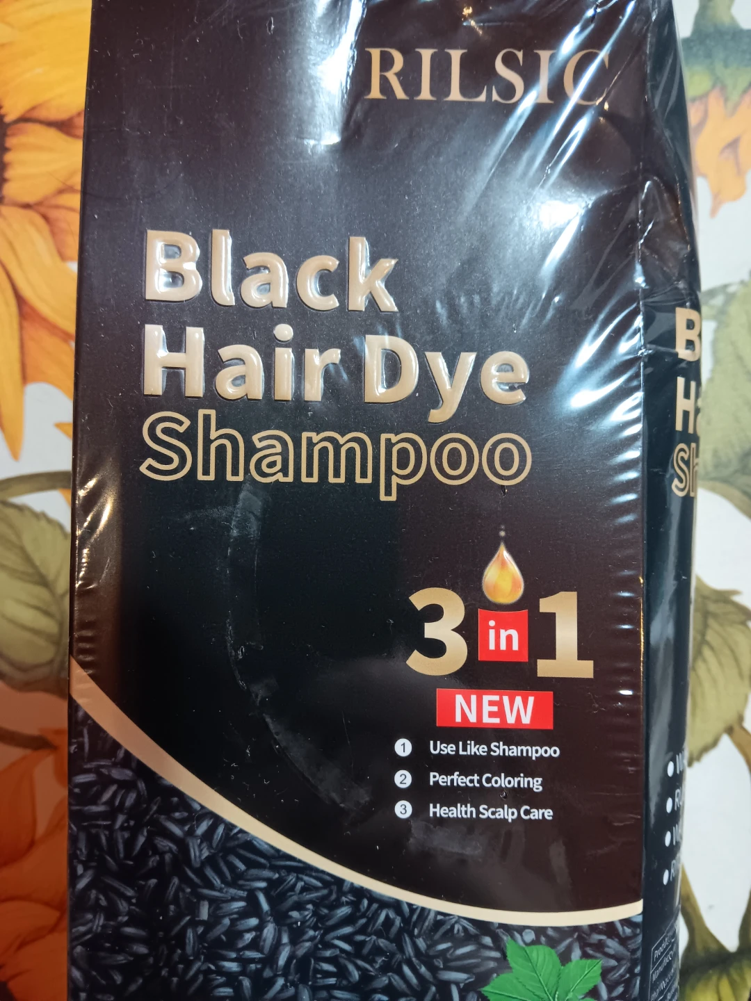 RILSIO Black Hair Dye Shampoo - 500ml - photo 3