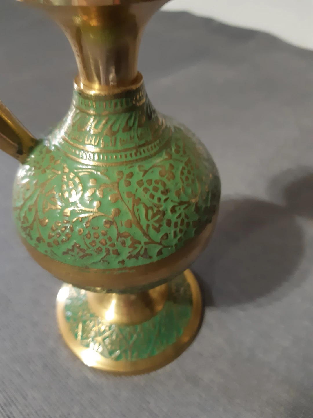 Vintage Enameled Brass Hookah - photo 2
