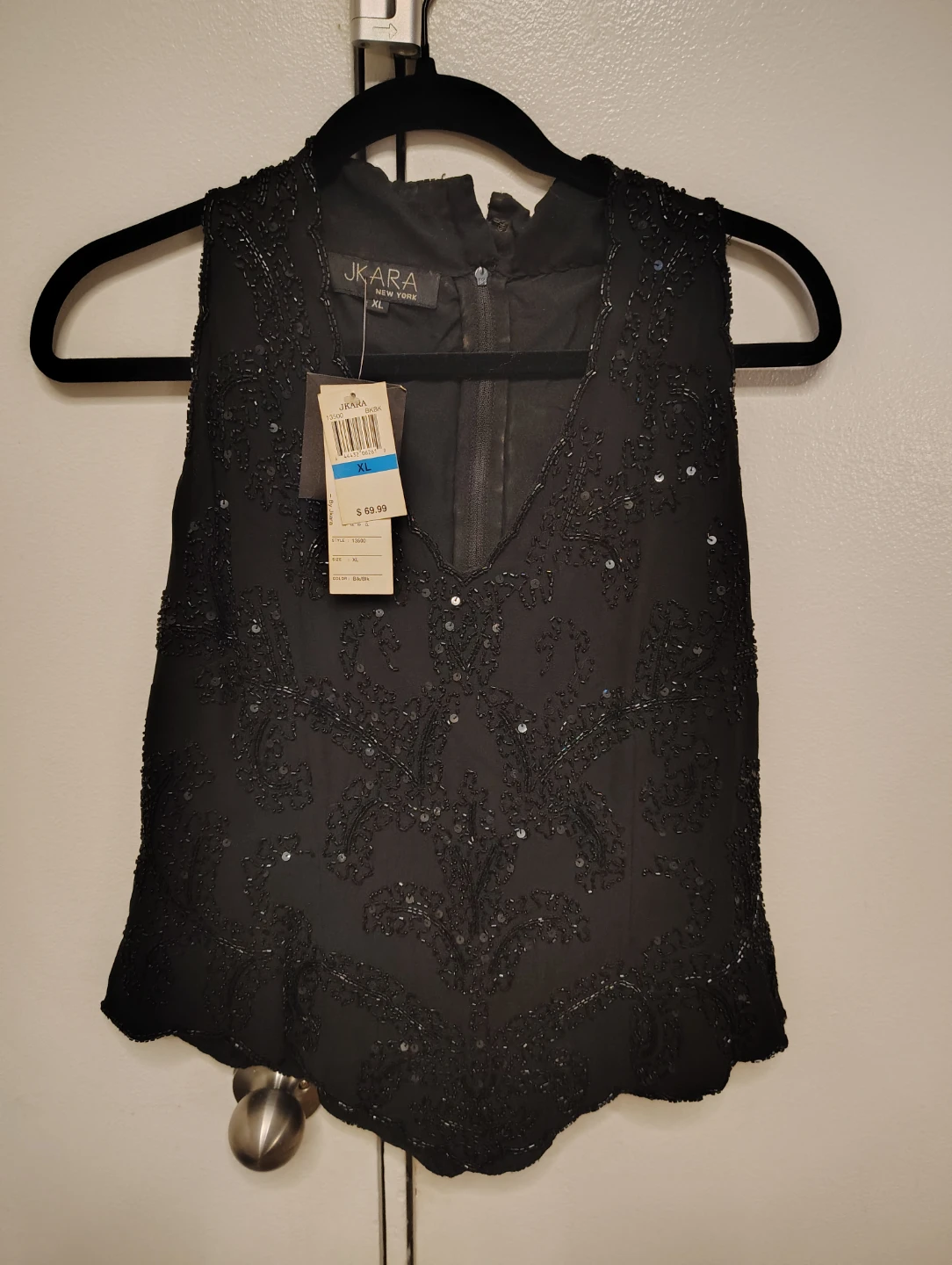 black blouse all diamond