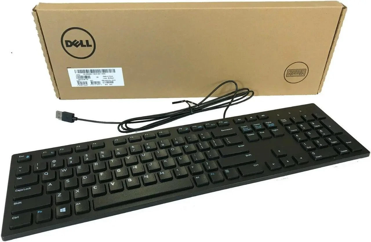 Dell Wired Keyboard KB216 – Black (New )