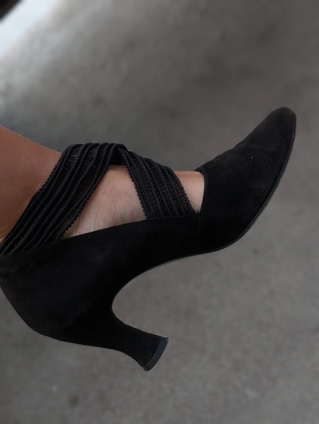 Stuart Weitzman for Brockton Black Suede Heels