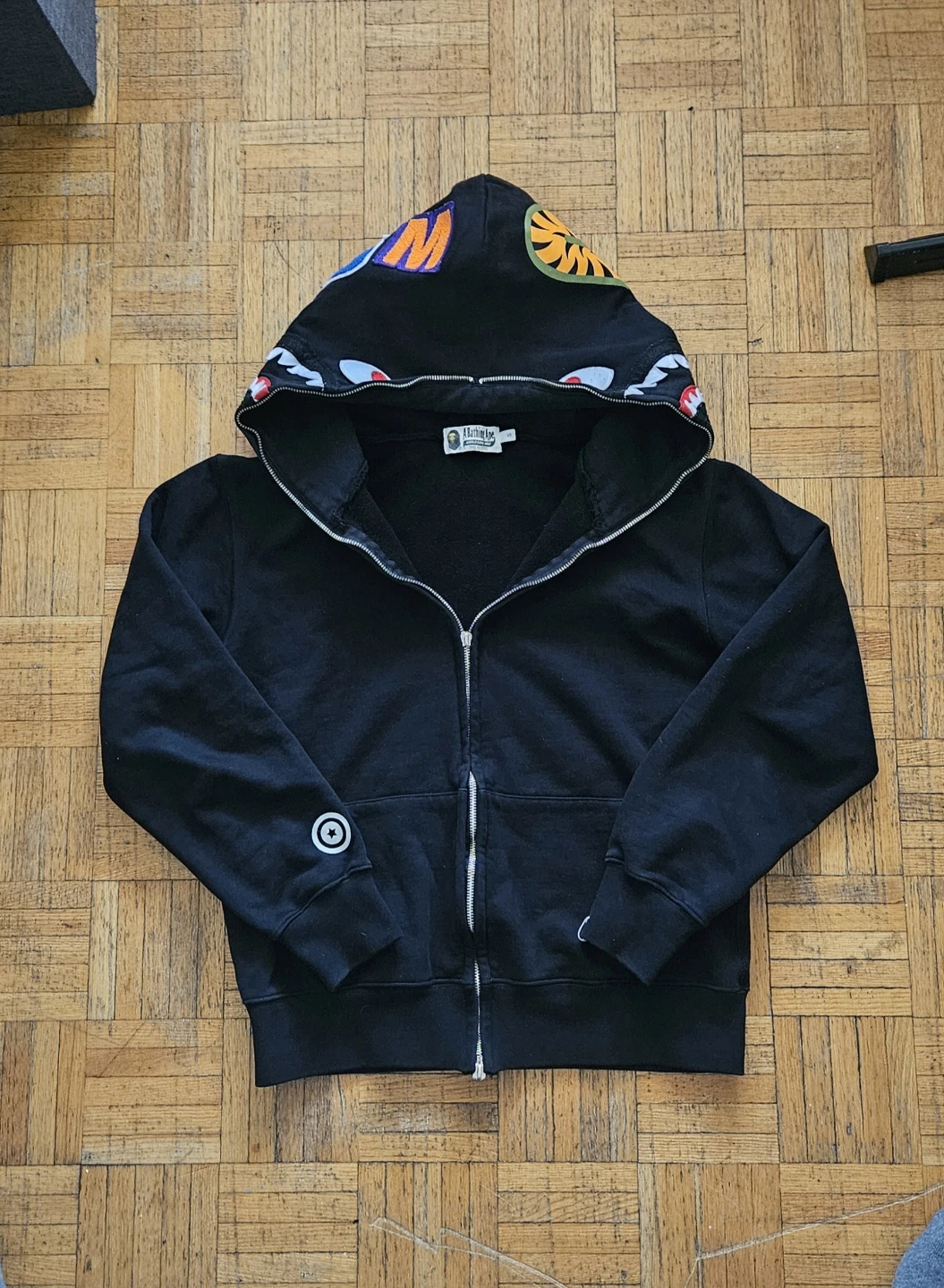 Authentic Black Full Zip BAPE Hoodie