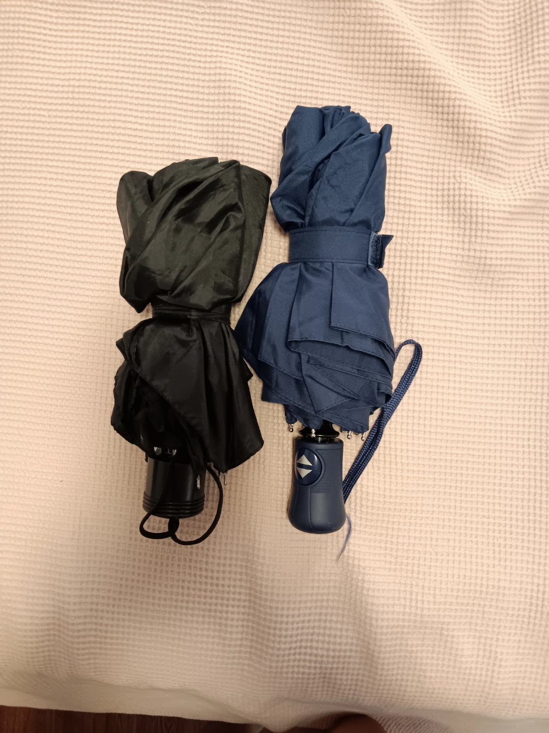 Two Compact Umbrellas - Black and Navy Blue