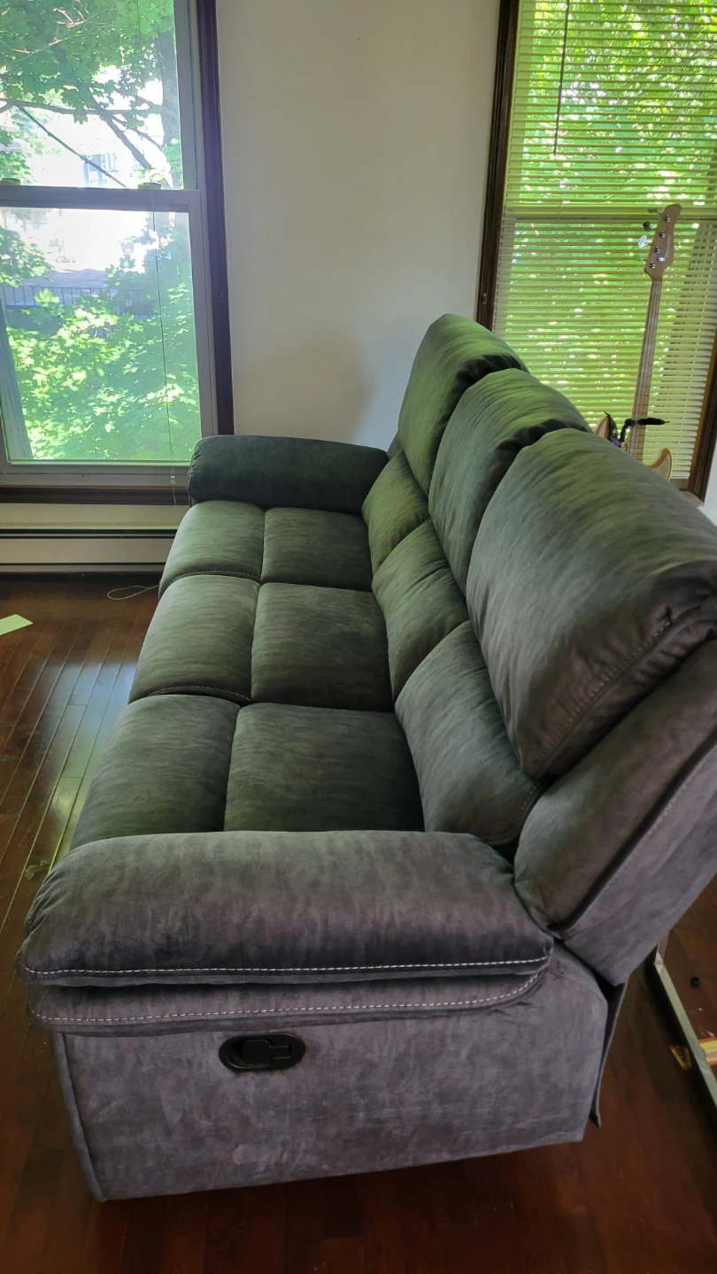 Gray Reclining Sofa