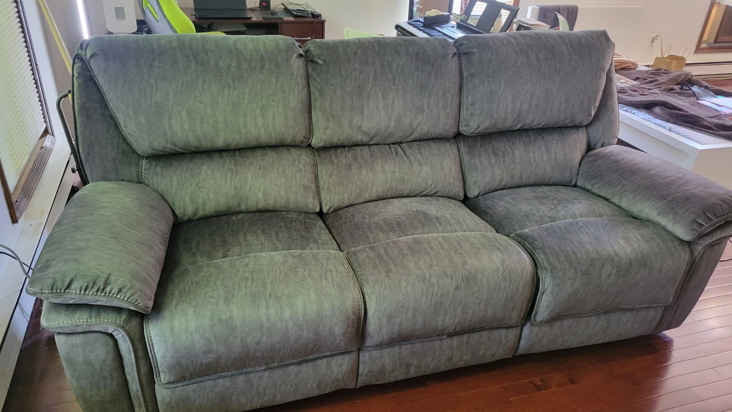Gray Reclining Sofa - photo 3