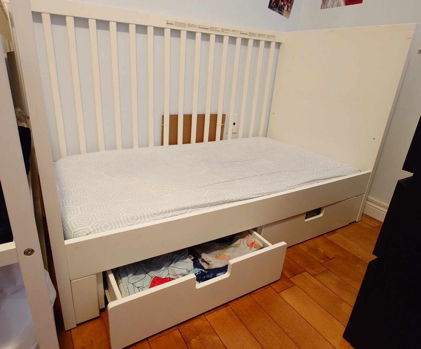 Ikea White Convertible Crib with Mattress - photo 2