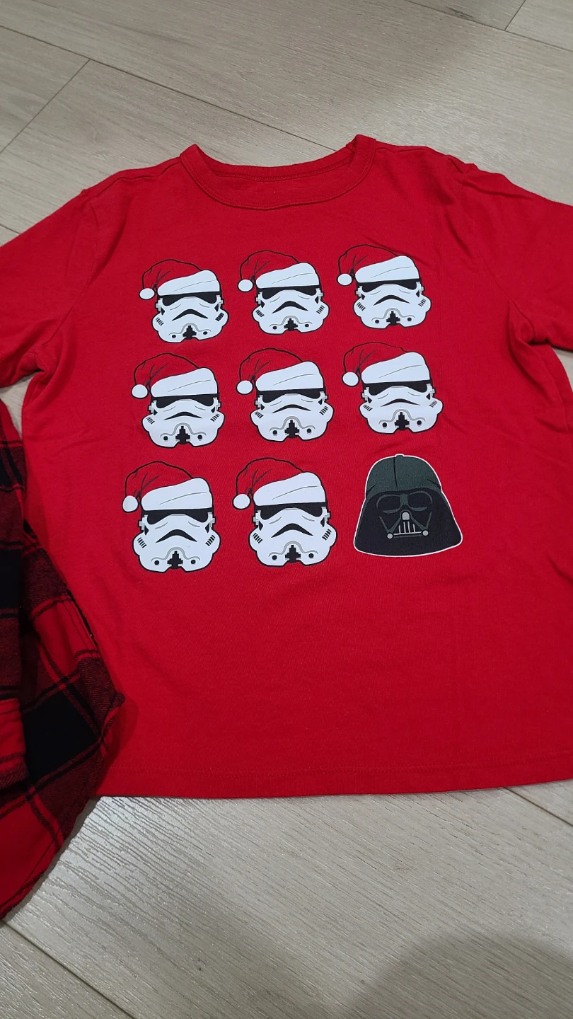Boys Christmas Shirts - Star Wars Size 8 & Flannel Size 9/10 - photo 2