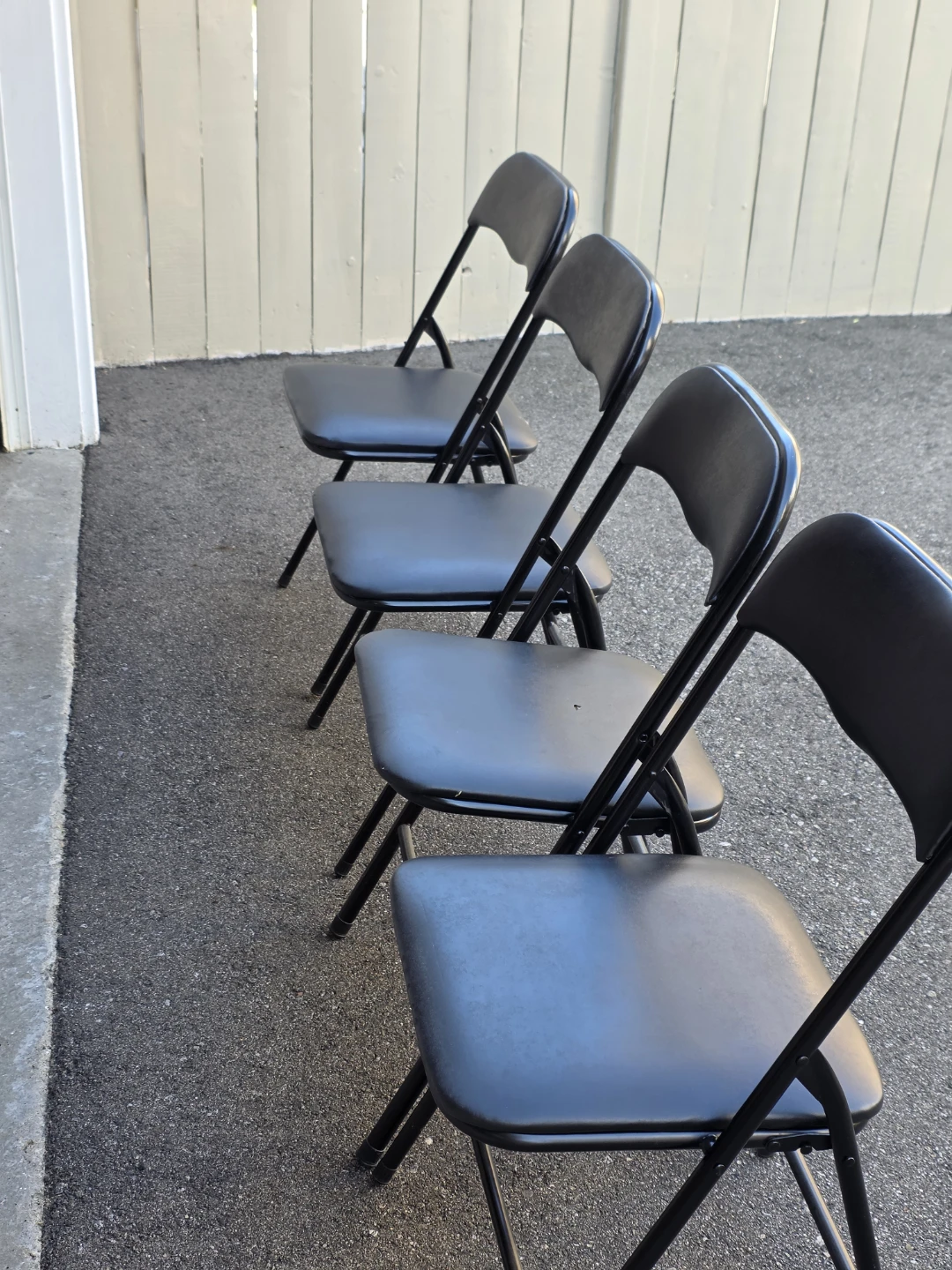 4 Black Folding Chairs [One Free] - photo 2