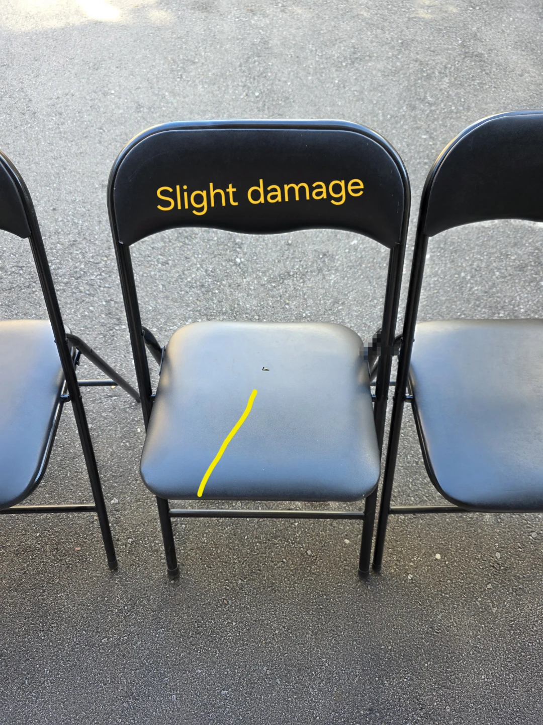 4 Black Folding Chairs [One Free] - photo 3