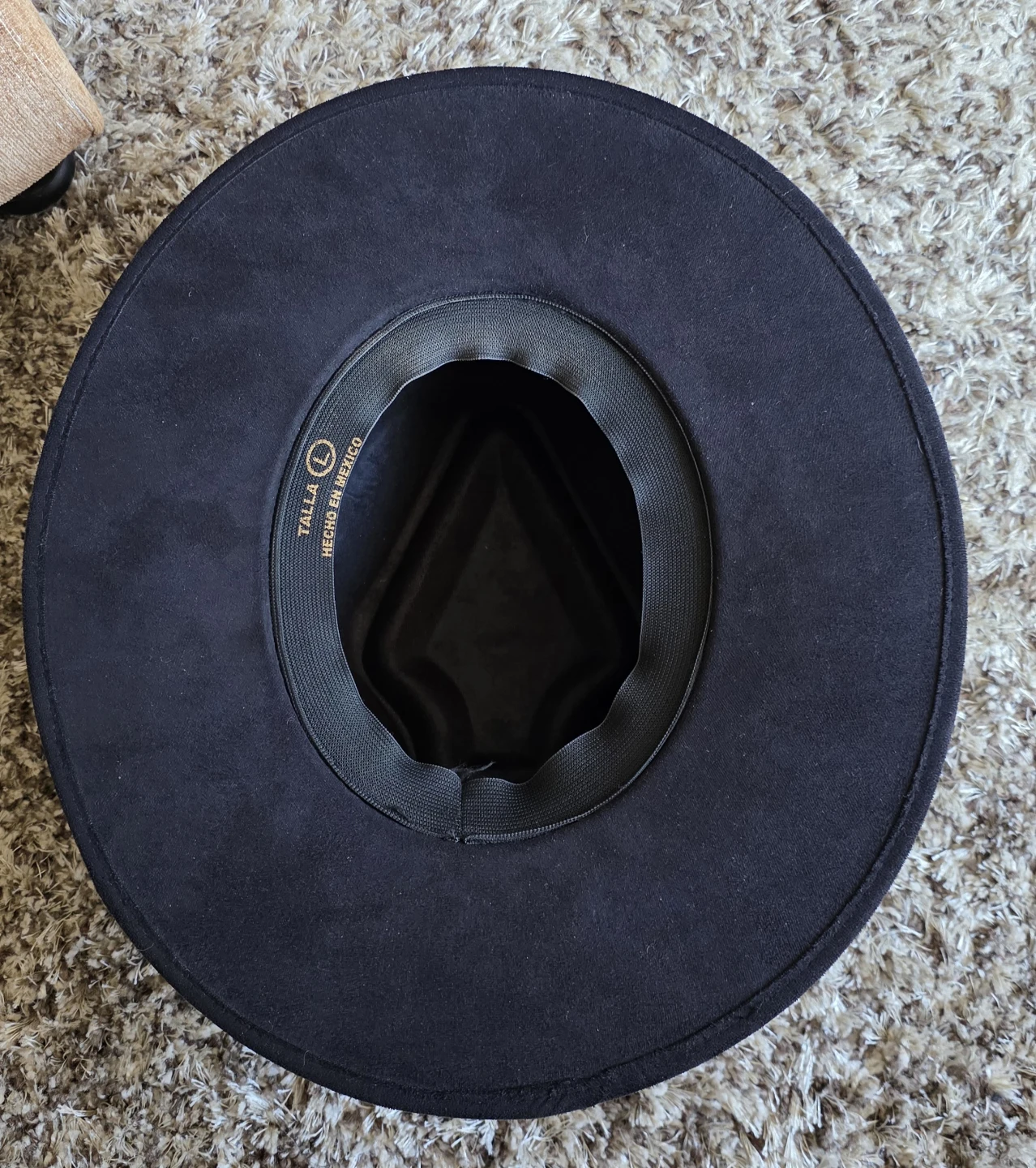 Stampede**Black Wide-Brim Hat with Floral Design - photo 5