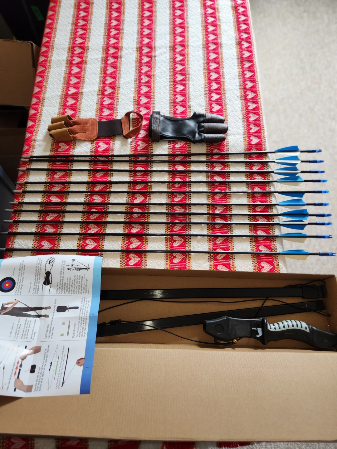 Archery Set with Bow, Arrows, Glove,