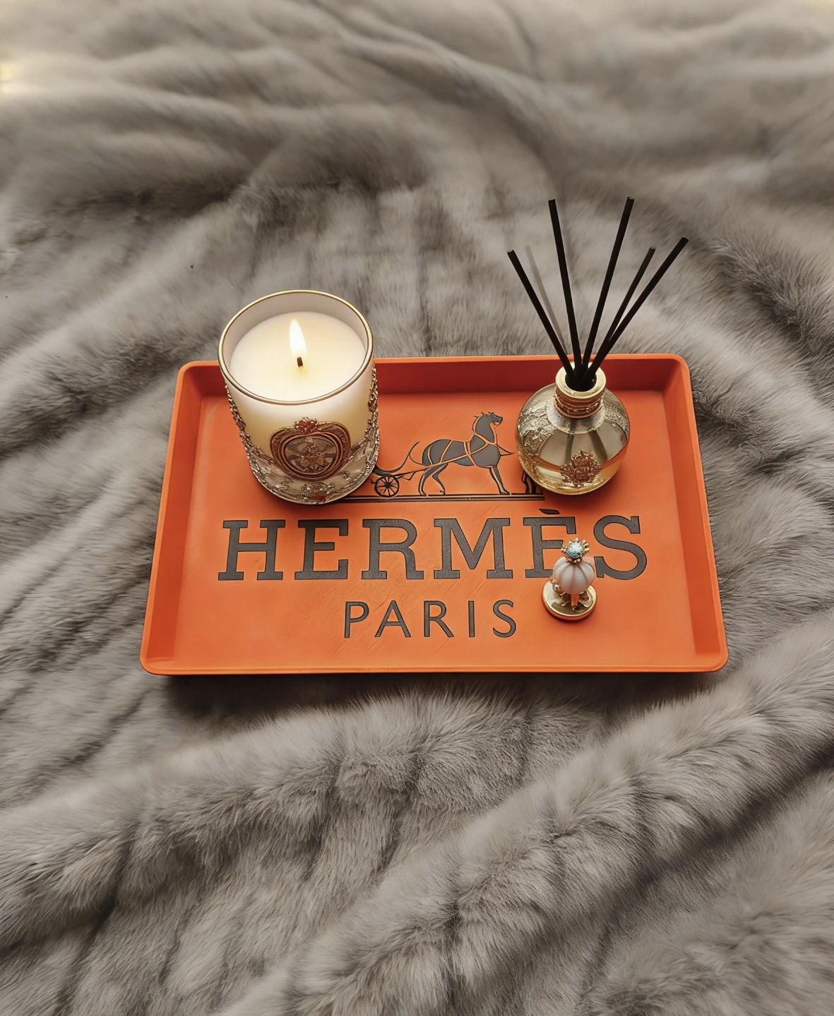 Hermes Paris inspired Orange Tray - photo 2