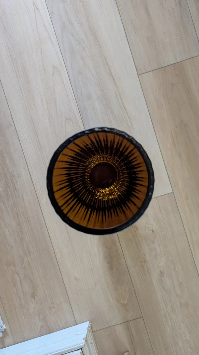 Amber Glass Cylinder Vase - photo 4