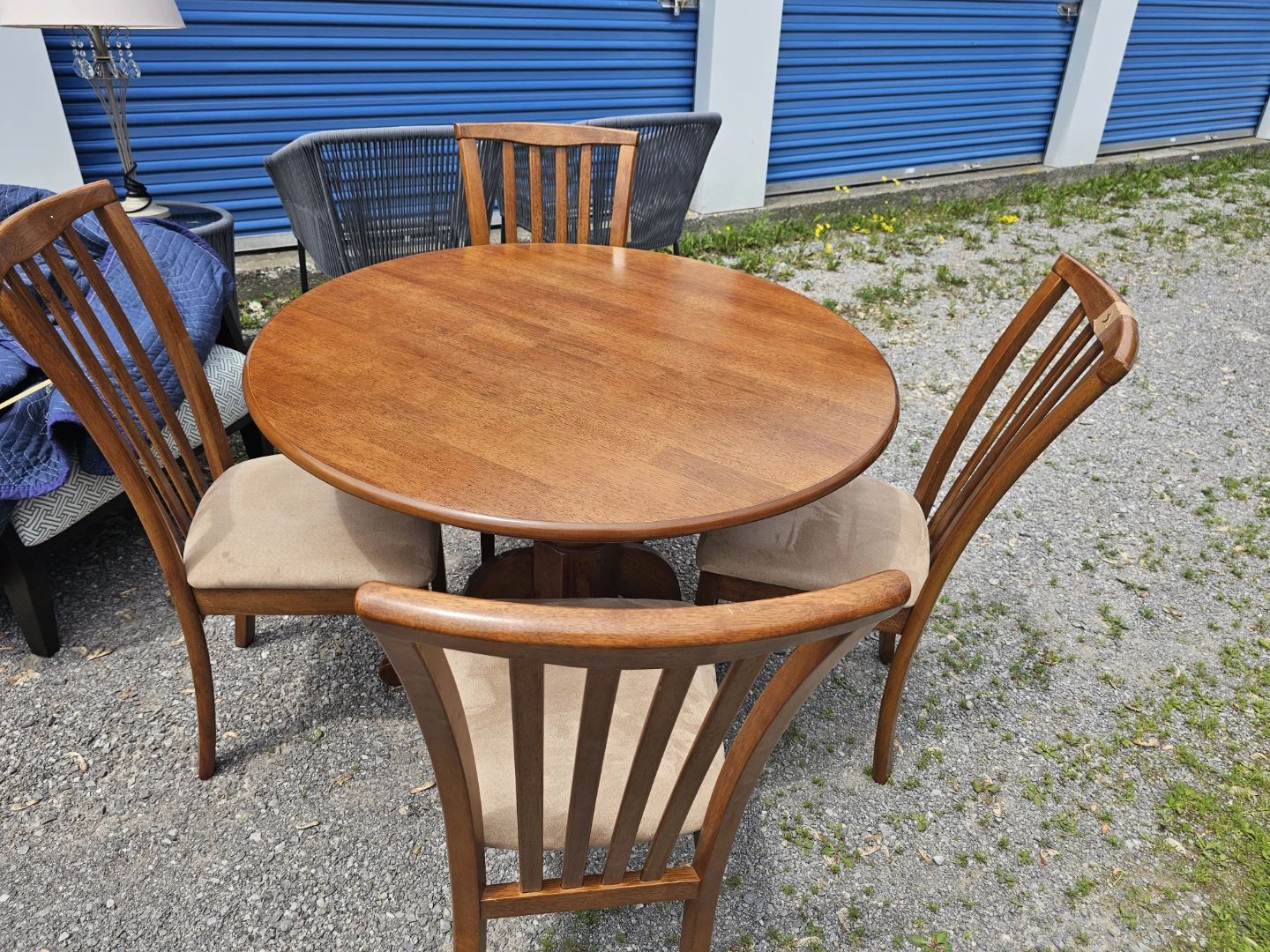 Wooden Dining Table and Chairs Set - photo 2