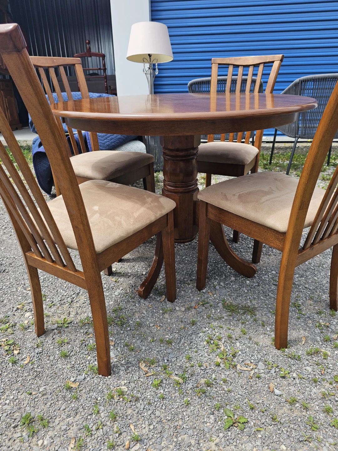 Wooden Dining Table and Chairs Set - photo 3