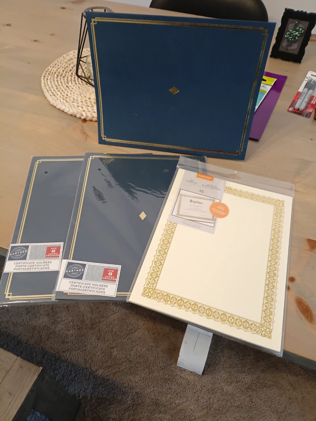 Gartner Certificate Holders & Foil Certificates - 12 ct